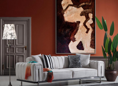 Wohnzimmer Grau Sofa Couch Dreisitzer Modern Polstersofas Neu Sitz Möbel